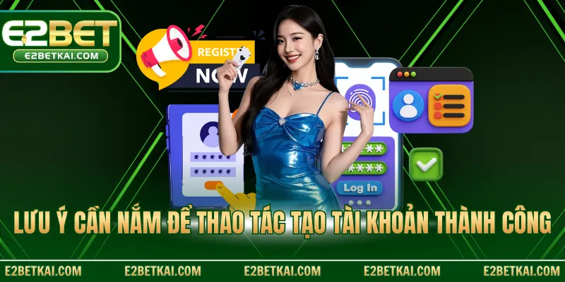 Lưu ý cần nắm để thao tác tạo tài khoản thành công